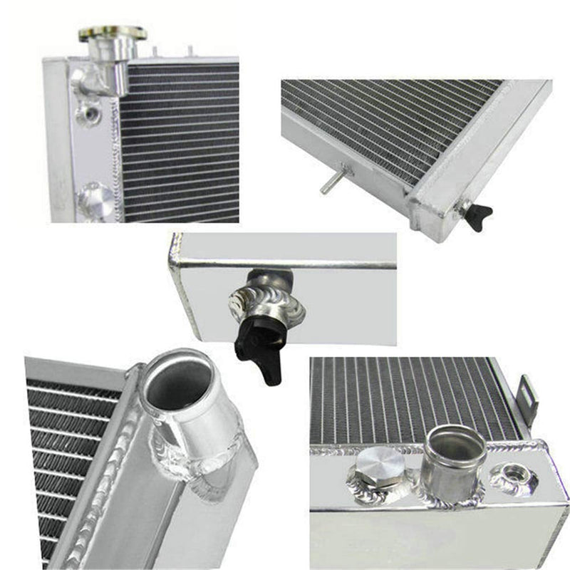 RADIADOR DE ENFRIAMIENTO DE ALUMINIO COMPLETO DE 3 LINEAS PARA  CHEROKEE Y COMANCHE (91-01) 2.5L / 4.0L L4 L6
