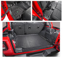 KIT DE TAPETES PARA TODO CLIMA PARA JEEP WRANGLER JL UNLIMITED 18-21