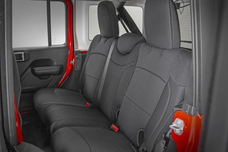 JUEGO DE CUBRE ASIENTOS DE NEOPRENO JEEP | NEGRO (18-20 WRANGLER JL(