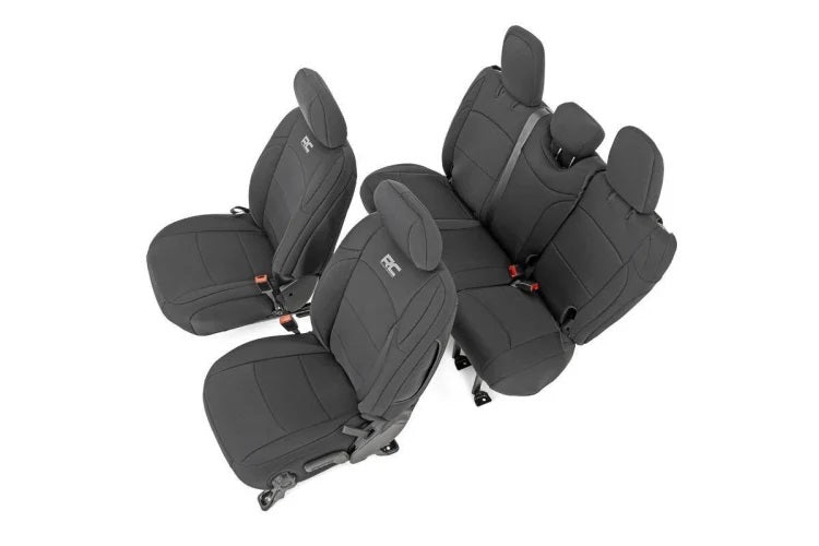 JUEGO DE CUBRE ASIENTOS DE NEOPRENO JEEP | NEGRO (18-20 WRANGLER JL(