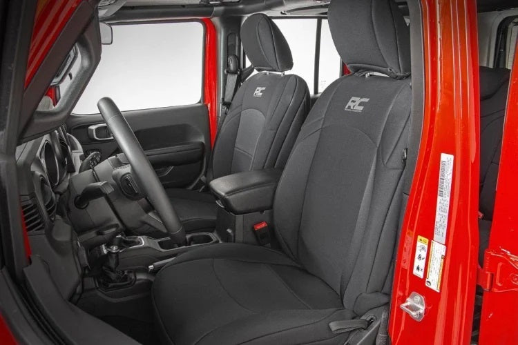 JUEGO DE CUBRE ASIENTOS DE NEOPRENO JEEP | NEGRO (18-20 WRANGLER JL(