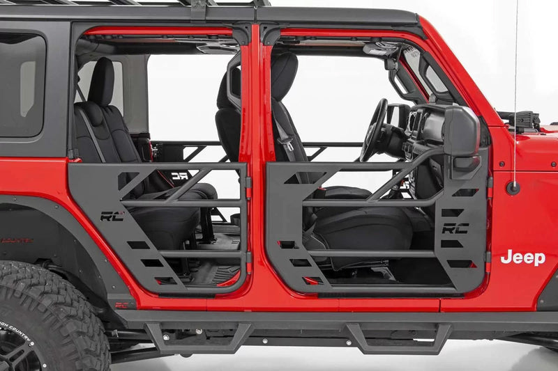 PUERTAS DE TUBO DE ACERO DELANTERAS Y TRASERAS PARA JEEP WRANGLER JL UNLIMITED Y GLADIADOR JT 18-21