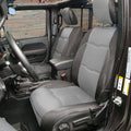 JUEGO DE FUNDAS DE NEOPRENO PARA ASIENTO DELANTERO Y TRASERO PARA JEEP WRANGLER UNLIMITED JL DE 4 PUERTAS ( 18-20 )