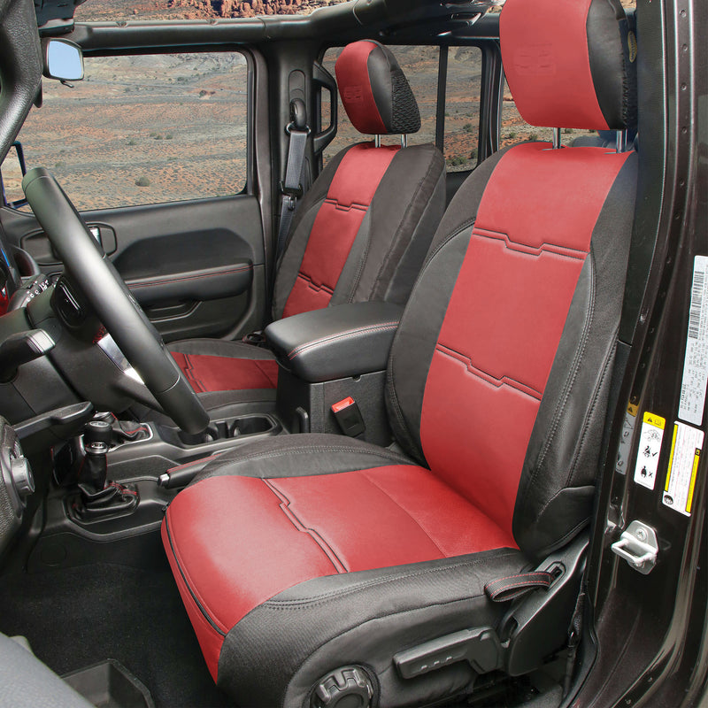 JUEGO DE FUNDAS DE NEOPRENO PARA ASIENTO DELANTERO Y TRASERO PARA JEEP WRANGLER UNLIMITED JL DE 4 PUERTAS ( 18-20 )